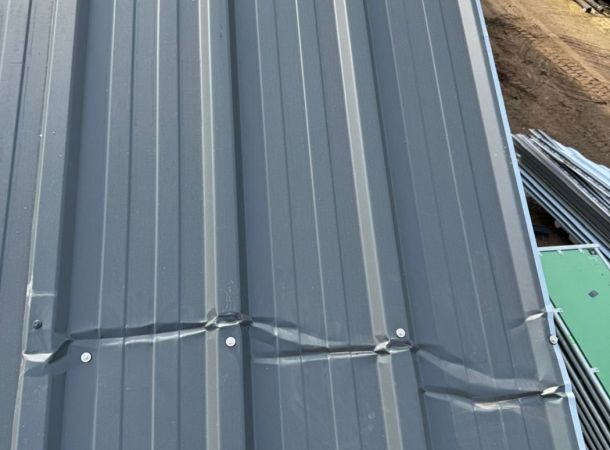 Beschadigd dakpaneel in Lichtenvoorde vóór herstel