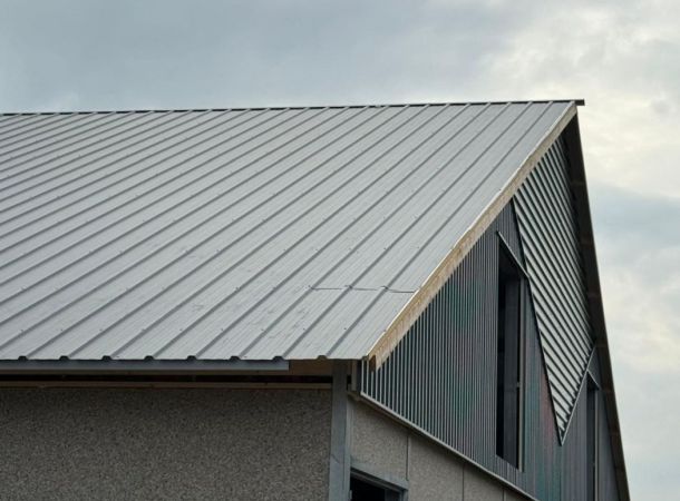 Dakvlak met strak hersteld metalen dakpaneel